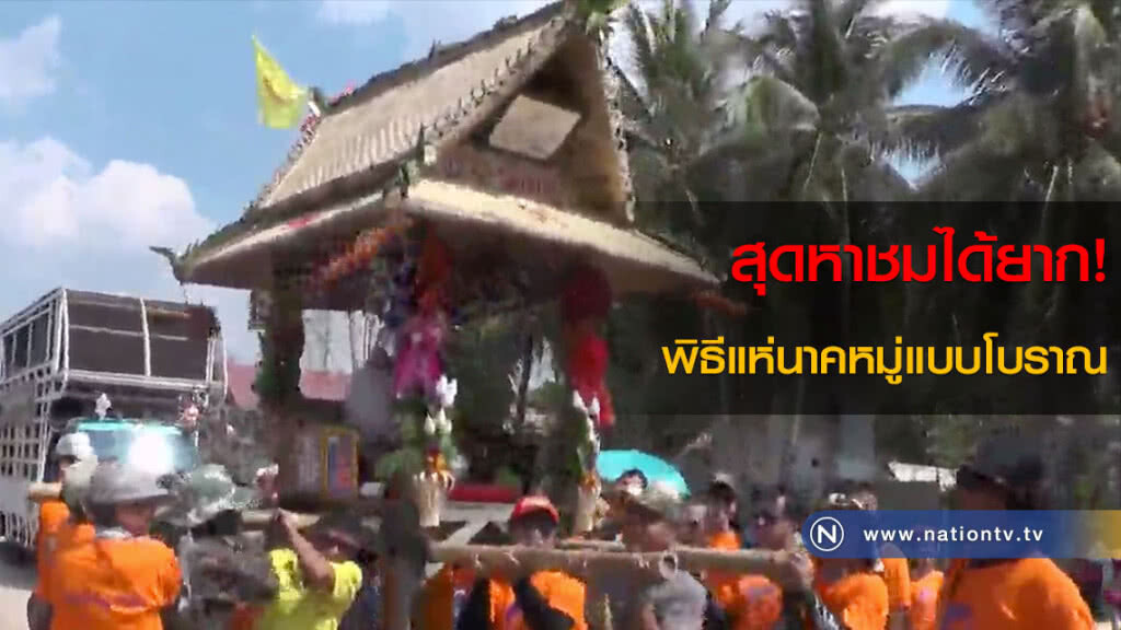 สุดหาชมได้ยาก! พิธีแห่นาคหมู่แบบโบราณ(คลิป)