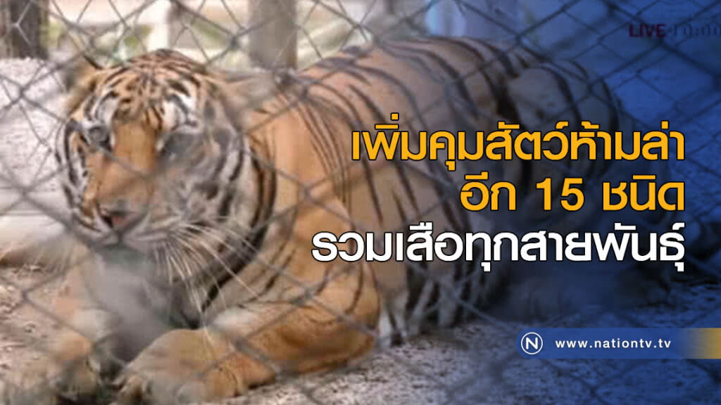เพิ่มคุมสัตว์ห้ามล่าอีก 15 ชนิด เพิ่มคุมสัตว์ห้ามล่าอีก 15 ชนิด