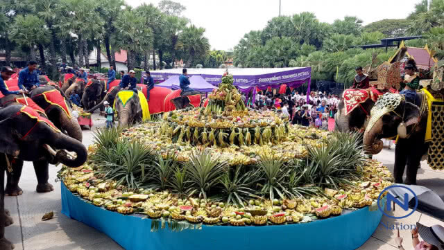 สวนนงนุชพัทยา จัดโต๊ะจีนผลไม่ใหญ่ที่สุดในโลก เฉลิมฉลองวันช้างไทย