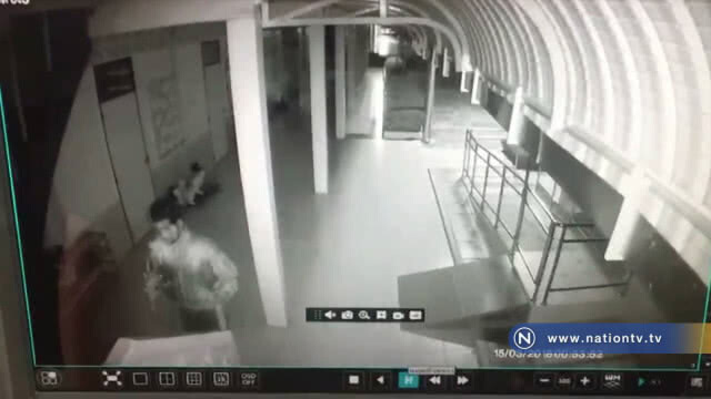 โจรสองพ่อลูกกระโดดกำแพงลักทรัพย์ในโรงเรียน