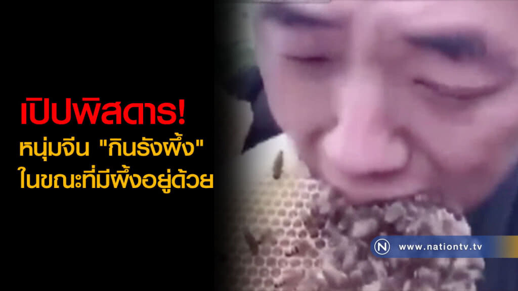 เปิปพิสดาร! หนุ่มจีน "กินรังผึ้ง" ในขณะที่มีผึ้งอยู่ด้วย เปิปพิสดาร! หนุ่มจีน "กินรังผึ้ง" ในขณะที่มีผึ้งอยู่ด้วย