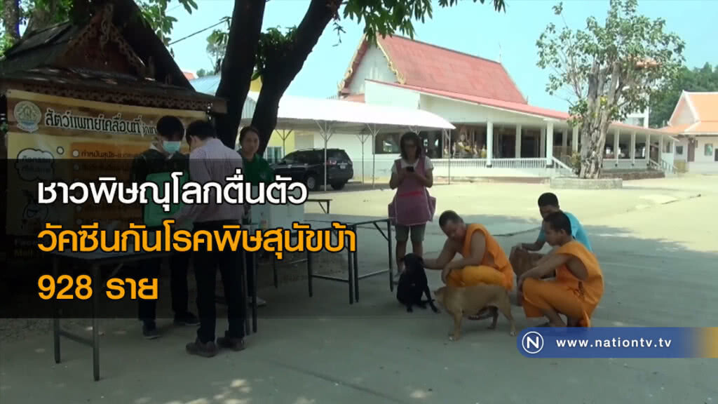 ชาวพิษณุโลกตื่นตัว วัคซีนกันโรคพิษสุนัขบ้าแล้ว 928 ราย