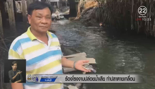 ชาวบ้านแหลมฉบังเก่าร้องโรงงานปล่อยน้ำเสีย! ทำปลาตายเกลื่อน