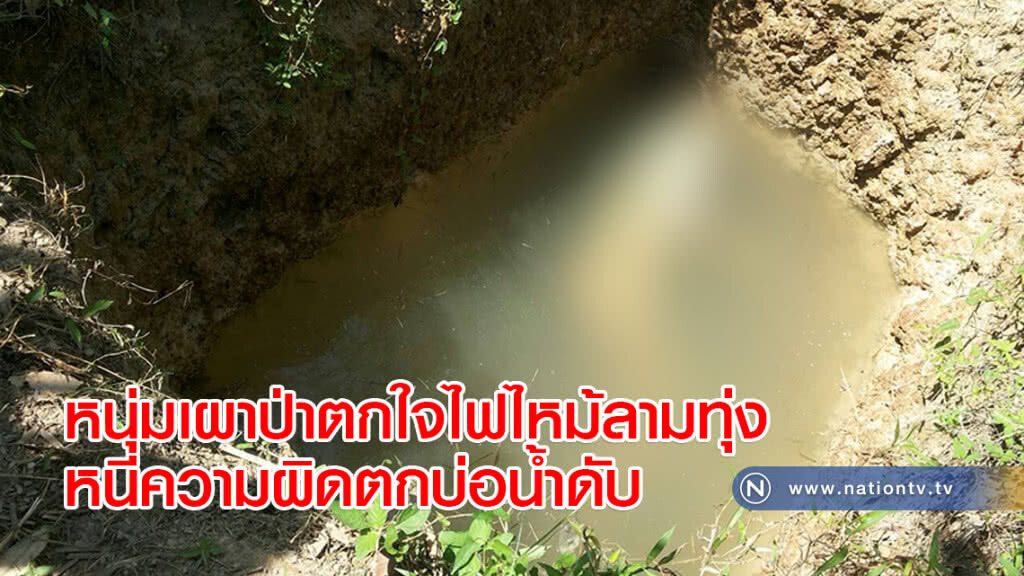หนุ่มเผาป่าตกใจไฟไหม้ลามทุ่งหนีความผิดตกบ่อน้ำดับ หนุ่มเผาป่าตกใจไฟไหม้ลามทุ่งหนีความผิดตกบ่อน้ำดับ