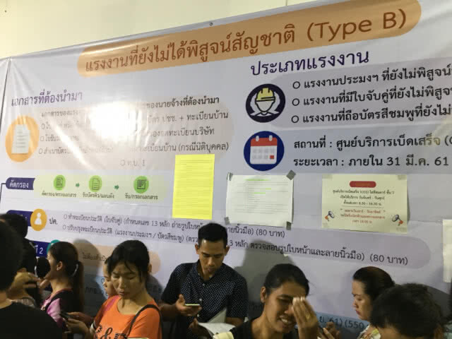 ไอทีสแควร์แทบแตก! แรงงานต่างด้าวรอลงทะเบียนนับพันคน