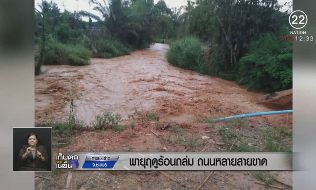 พายุฤดูร้อนถล่ม ถนนหลายสายขาด พายุฤดูร้อนถล่ม ถนนหลายสายขาด