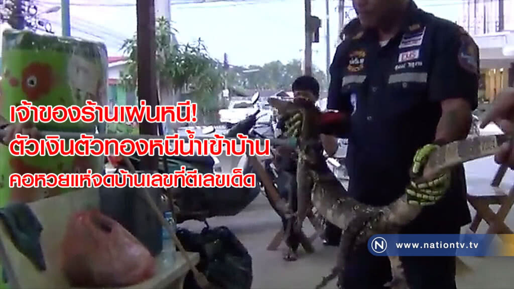 เจ้าของร้านเผ่นหนี! ตัวเงินตัวทองหนีน้ำเข้าบ้าน คอหวยแห่จดบ้านเลขที่ตีเลขเด็ด