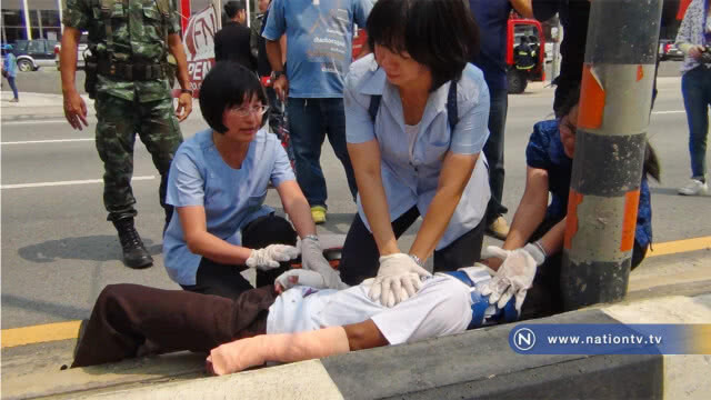 ตร.แปดริ้วซ้อมแผนเสมือนจริงรับมืออุบัติเหตุสงกรานต์