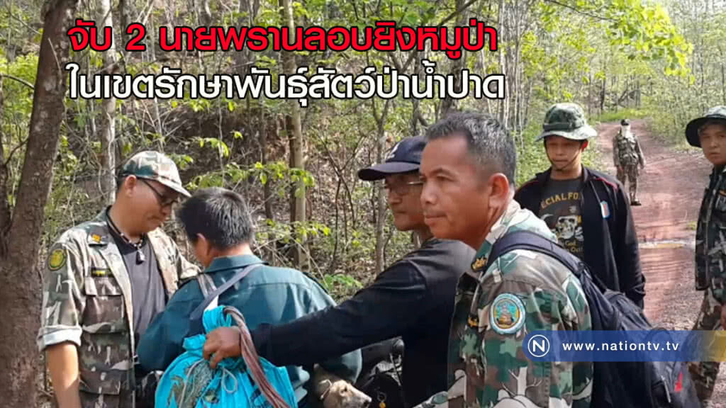 จับ 2 นายพรานลอบยิงหมูป่าในเขตรักษาพันธุ์สัตว์ป่าน้ำปาด