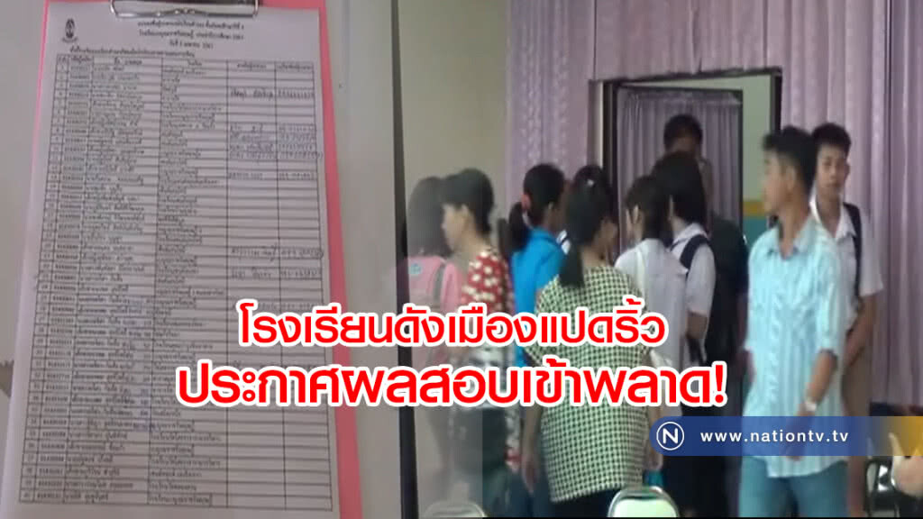 โรงเรียนดังเมืองแปดริ้ว
ประกาศผลสอบเข้าพลาด
ผู้ปกครองแห่โวยลั่น โรงเรียนดังเมืองแปดริ้ว
ประกาศผลสอบเข้าพลาด
ผู้ปกครองแห่โวยลั่น