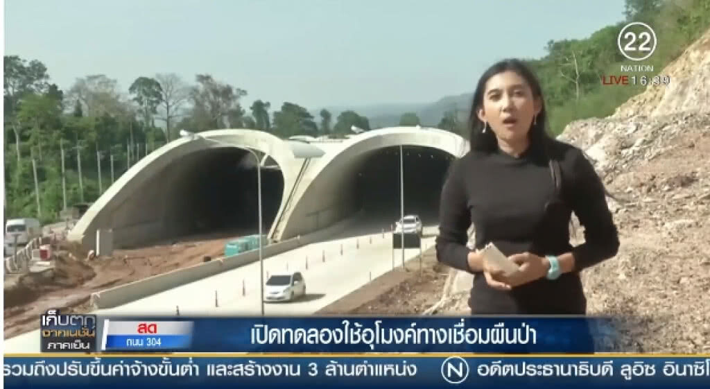 (คลิปข่าว) เปิดทดลองใช้อุโมงค์ทางเชื่อมผืนป่า