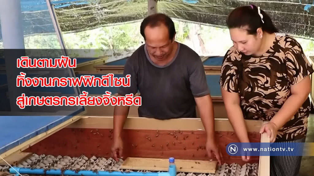 เดินตามฝัน ทิ้งงานกราฟฟิกดีไซน์ สู่เกษตรกรเลี้ยงจิ้งหรีด