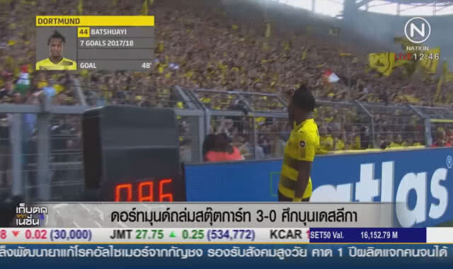 ดอร์ทมุนด์ถล่มสตุ๊ตการ์ท 3-0 ศึกบุนเดสลีกา