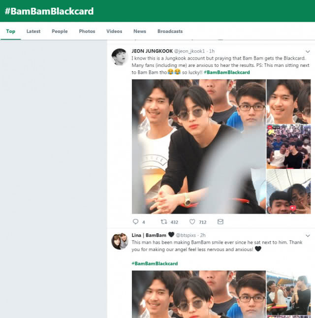 แฟนคลับแบมแบม ติด #BamBamBlackcard ส่งใจลุ้นจับใบดำ-ใบแดง