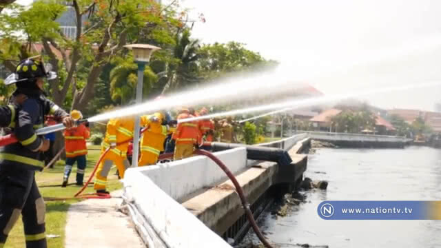 กองทัพเรือ "จำลอง" สถานการณ์ฝึกช่วยเหลือผู้ประสบภัยทางน้ำ