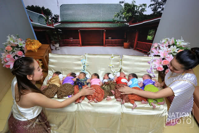 รพ.เปาโล โชคชัย แต่งชุดไทยให้ทารกน้อย