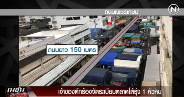 จี้จัดระเบียบตลาดโต้รุ่ง 1 หัวหิน  ให้ทำจริงจัง