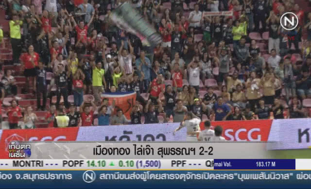 เมืองทอง ไล่เจ๊า สุพรรณฯ 2-2