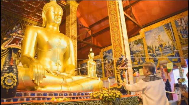 สรงน้ำพระราชทานพระเจ้าทองทิพย์- ตักบาตรปี๋ใหม่เมือง 2561