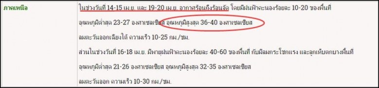 เตรียมรับมือ 
14-15,19-20 เม.ย.61
อุณหภูมิแตะ 40 องศาฯ
