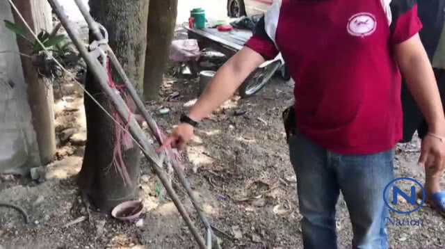 หนุ่มอยากกินมะม่วงเอาตะกร้อไปสอยโดนสายไฟถูกดูดดับรับวันครอบครัว