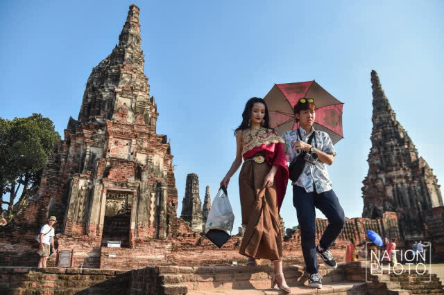 (ภาพชุด) ออเจ้าล้นทะลักวัดไชยฯ เทศกาลสงกรานต์ 2561