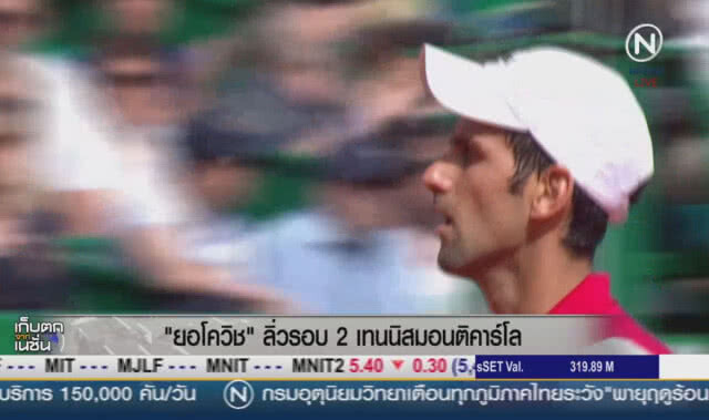 (คลิปข่าว) "ยอโควิช" ลิ่วรอบ2 เทนนิสมอนติคาร์โล