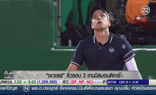 (คลิปข่าว) "ซเวเรฟ" ลิ่วรอบ3 เทนนิสมอนติคาร์โล