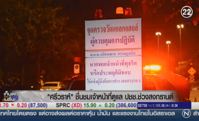 (คลิปข่าว) "ศรีวราห์" ชื่นชมเจ้าหน้าที่ดูแล ปชช.ช่วงสงกรานต์