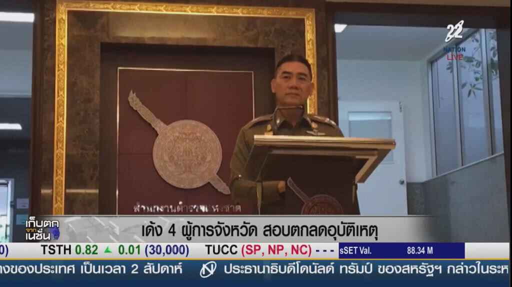 (คลิปข่าว) เด้ง 4 ผู้การจังหวัด สอบตกลดอุบัติเหตุ (คลิปข่าว) เด้ง 4 ผู้การจังหวัด สอบตกลดอุบัติเหตุ