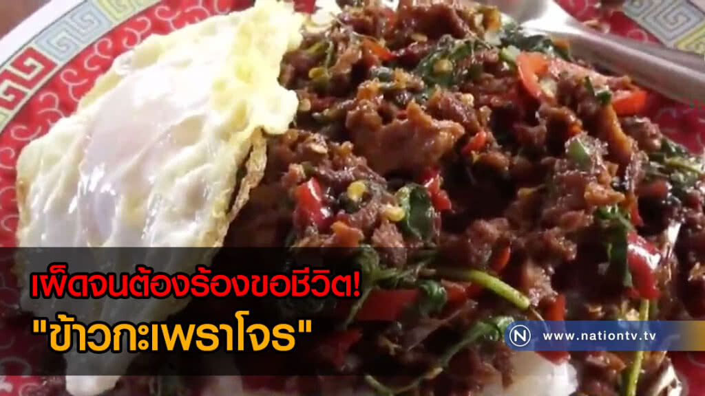 เผ็ดจนต้องร้องขอชีวิต! เมนูเด็ด "ข้าวกะเพราโจร" แซ่บซี๊ดถึงทรวง(คลิป) เผ็ดจนต้องร้องขอชีวิต! เมนูเด็ด "ข้าวกะเพราโจร" แซ่บซี๊ดถึงทรวง(คลิป)