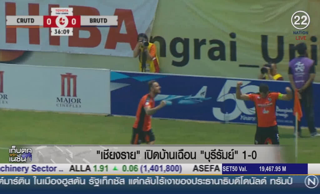 (คลิปข่าว) "เชียงราย" เปิดบ้านเฉือน "บุรีรัมย์" 1-0 (คลิปข่าว) "เชียงราย" เปิดบ้านเฉือน "บุรีรัมย์" 1-0