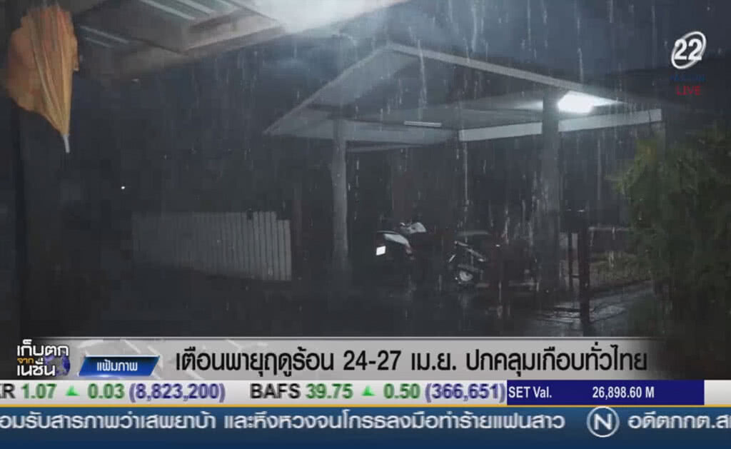 (คลิปข่าว) เตือนพายุฤดูร้อน 24-27 เมษา ปกคลุมเกือบทั่วไทย (คลิปข่าว) เตือนพายุฤดูร้อน 24-27 เมษา ปกคลุมเกือบทั่วไทย