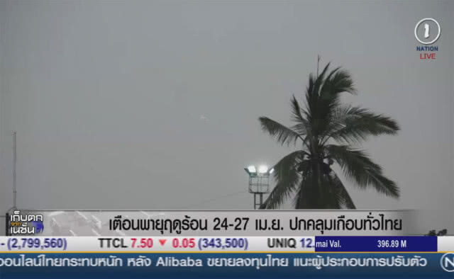 (คลิปข่าว) เตือนพายุฤดูร้อน 24-27 เมษา ปกคลุมเกือบทั่วไทย