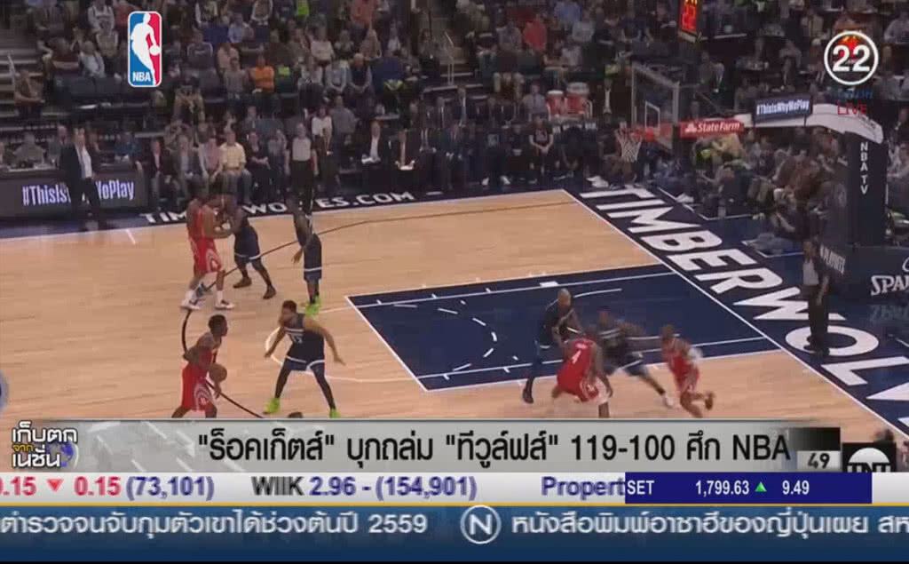(คลิปข่าว) "ร็อคเก็ตส์" บุกถล่ม "ทีวูล์ฟส์" 119-100 ศึกNBA (คลิปข่าว) "ร็อคเก็ตส์" บุกถล่ม "ทีวูล์ฟส์" 119-100 ศึกNBA