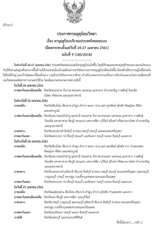 อุตุฯเตือน! พายุฤดูร้อน กระทบภาคอีสาน 11 จังหวัด