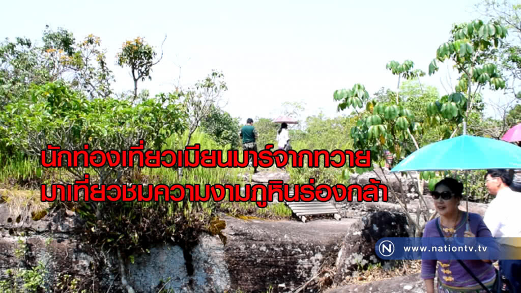 นักท่องเที่ยวเมียนมาร์จากทวายมาเที่ยวชมความงามภูหินร่องกล้า