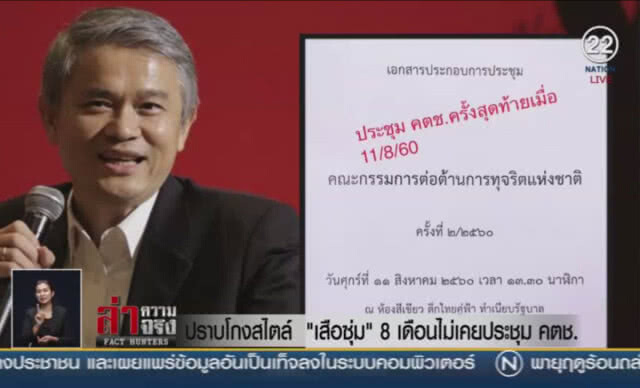 (คลิปข่าว) ปราบโกงสไตล์ "เสือซุ่ม" 8 เดือนไม่เคยประชุม คตช.