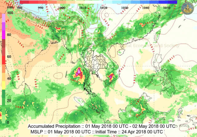 ไทยเสี่ยงเจอฝนยาวถึง 3 พ.ค. จับตาพายุในอ่าวเบงกอล