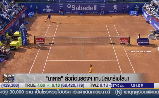 "นาดาล" ลิ่วก่อนรองฯ เทนนิสบาร์เซโลนา