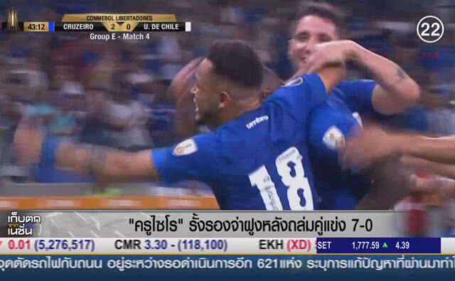 "ครูไซโร" รั้งรองจ่าฝูงหลังถล่มคู่แข่ง 7-0