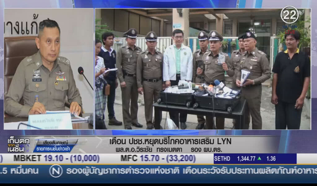 (คลิปข่าว) เตือนประชาชนหยุดบริโภคอาหารเสริม LYN (คลิปข่าว) เตือนประชาชนหยุดบริโภคอาหารเสริม LYN