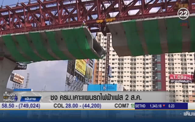 (คลิปข่าว) ชง ครม.เคาะแผนรถไฟฟ้าเฟส 2 ส.ค.นี้
