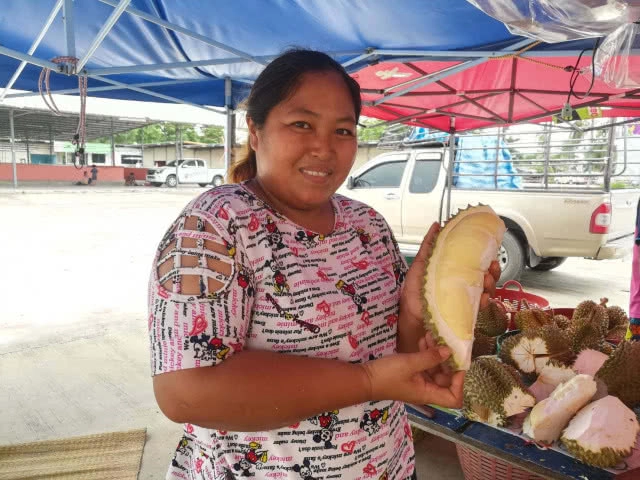 แม่ค้าขายทุเรียนไอเดียเก๋ แกะทุเรียนขายเนื้ออย่างเดียวไม่นำเปลือกชั่งกิโลรวม(มีคลิป)