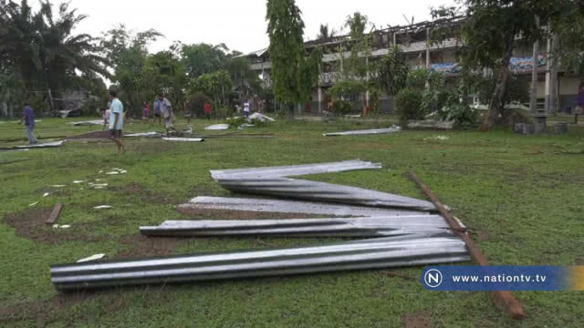 พายุถล่มบ้านโรงเรียนเสียหายหนัก "ยายแทบเอาชีวิตไม่รอด"