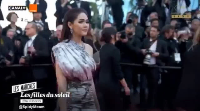 (คลิป) ประดุจเทพี! "ชมพู่" สวยราศีจับ พรมแดงเมืองคานส์ วันที่ 4