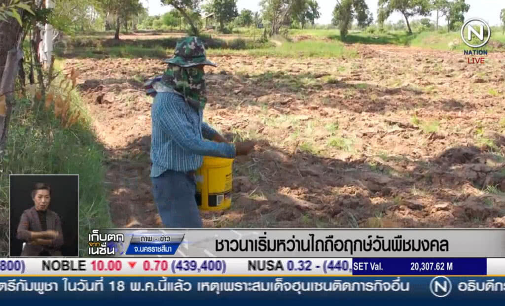 (คลิปข่าว) ชาวนาโคราชเริ่มหว่านข้าว ถือฤกษ์วันพืชมงคล (คลิปข่าว) ชาวนาโคราชเริ่มหว่านข้าว ถือฤกษ์วันพืชมงคล