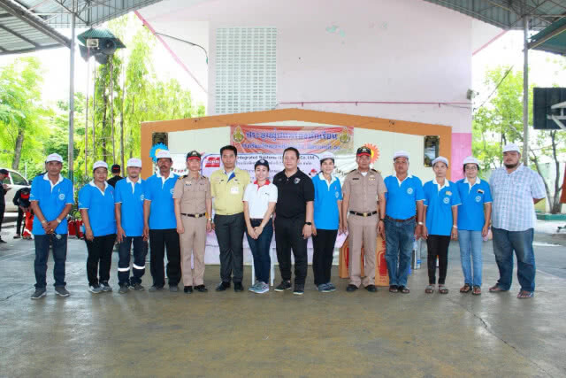 ฝึกซ้อมการดับเพลิงในชุมชน รร.วัดคุณหญิงส้มจีน
