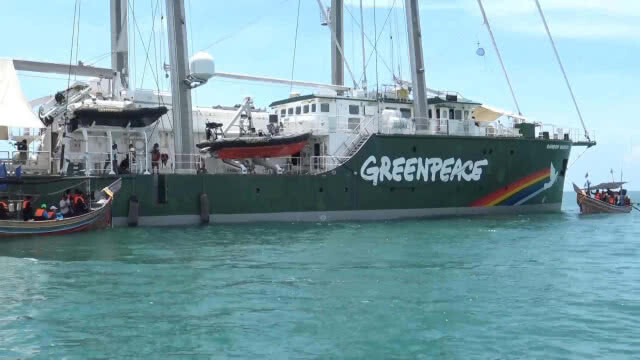 เรือธงกรีนพีซถึงสงขลา ชูพัฒนาพลังงานหมุนเวียน