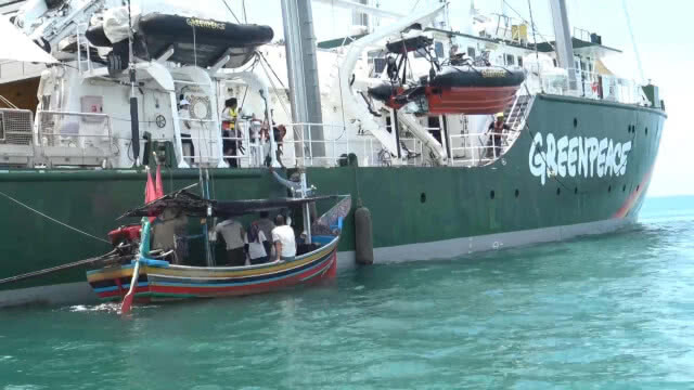 เรือธงกรีนพีซถึงสงขลา ชูพัฒนาพลังงานหมุนเวียน